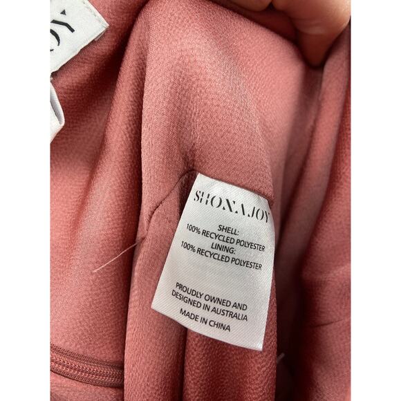 Shona Joy Rose Pink Luxe Frill Tulip Hem Maxi Dress Size 6 - Picture 9 of 10